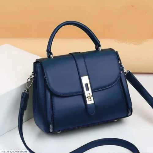 Blue PU Leather Crossbody bag