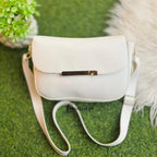 White Leather Belt Bag for Women