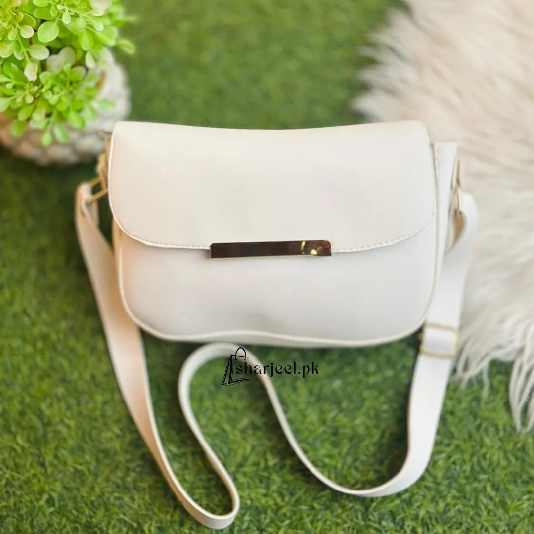 White Leather Belt Bag for Women