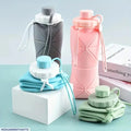 Foldable Silicone Water Bottle 600ml Multicolour