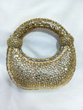 Hand Made Gold Full Mirror Work Bag