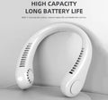 Rechargeable Bladeless Neck Fan White LightWeight