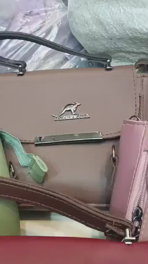 Brown Leather Crossbody Bag for girls